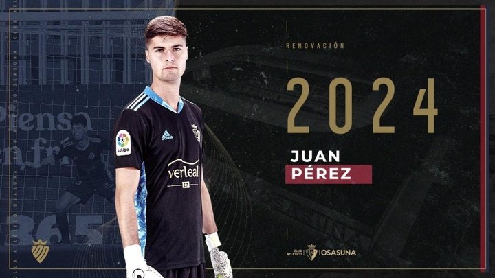 Juan Pérez renueva con Osasuna hasta 2024