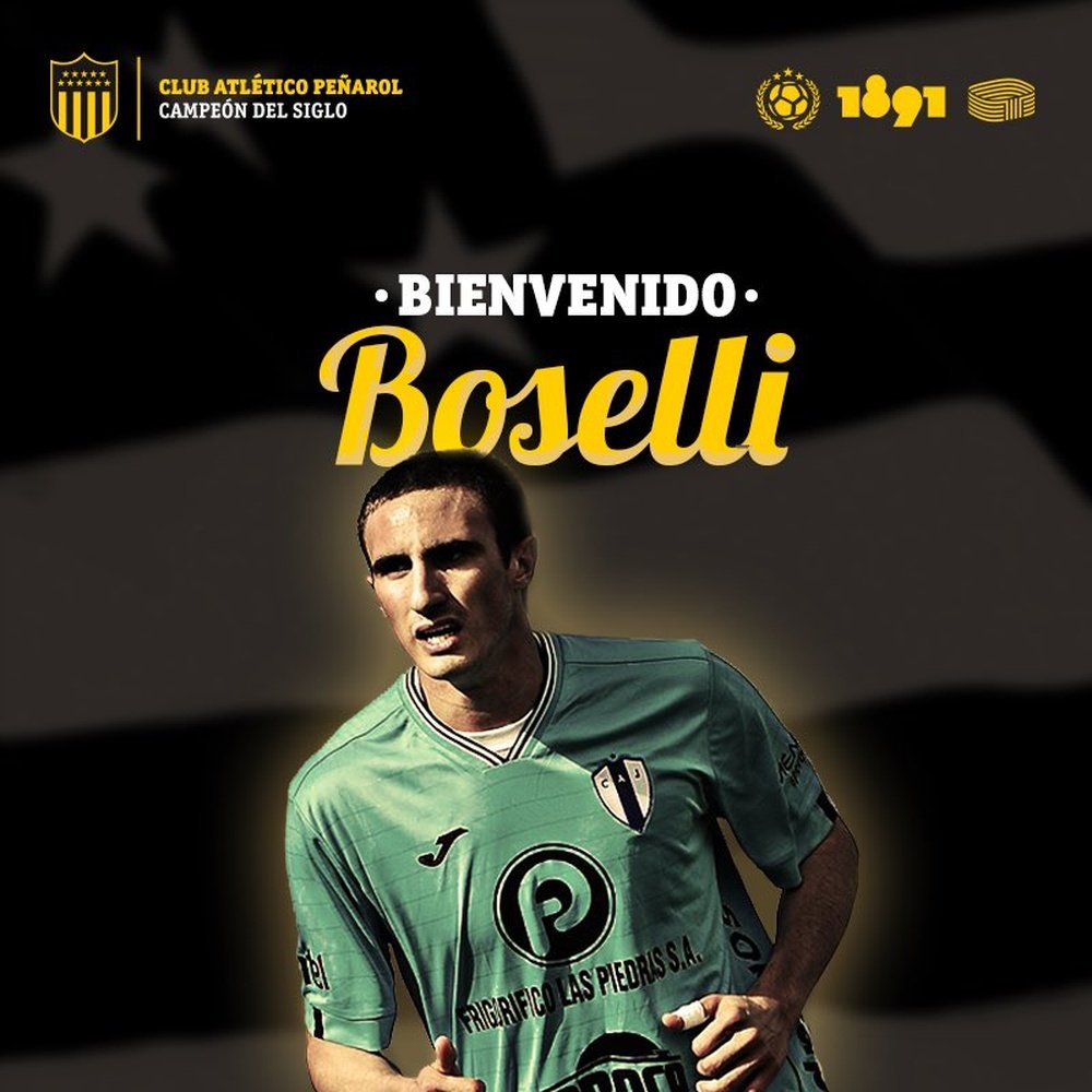 Imagen con la que Peñarol dio la bienvenida a Boselli. OficialCAP