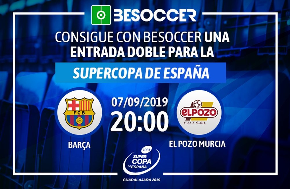Consigue una entrada doble para el Barça-El Pozo Murcia de la Supercopa de España. BeSoccer