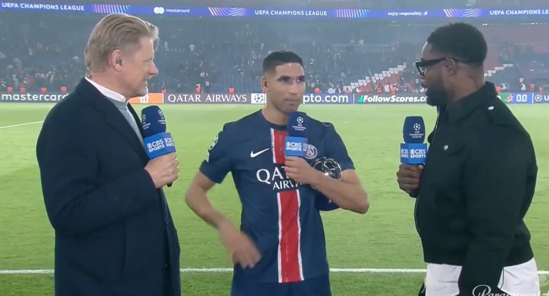 Achraf analizó el pase a la final de la Champions. Captura/CBSSports