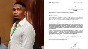 Samuel Eto'o, contesté par son ancien numéro 2 à la FÉCAFOOT. AFP