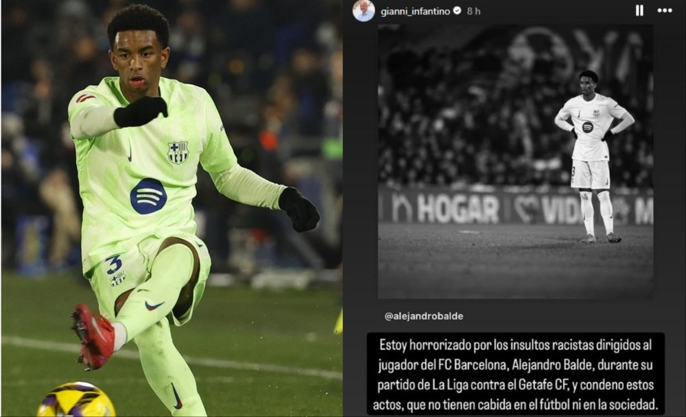 Balde complained of racist abuse aimed at him from Getafe supporters. EFE/IG/gianni_infantino
