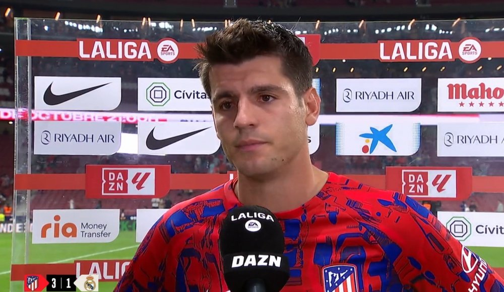 Morata analizó el triunfo ante el Madrid. Captura/DAZN