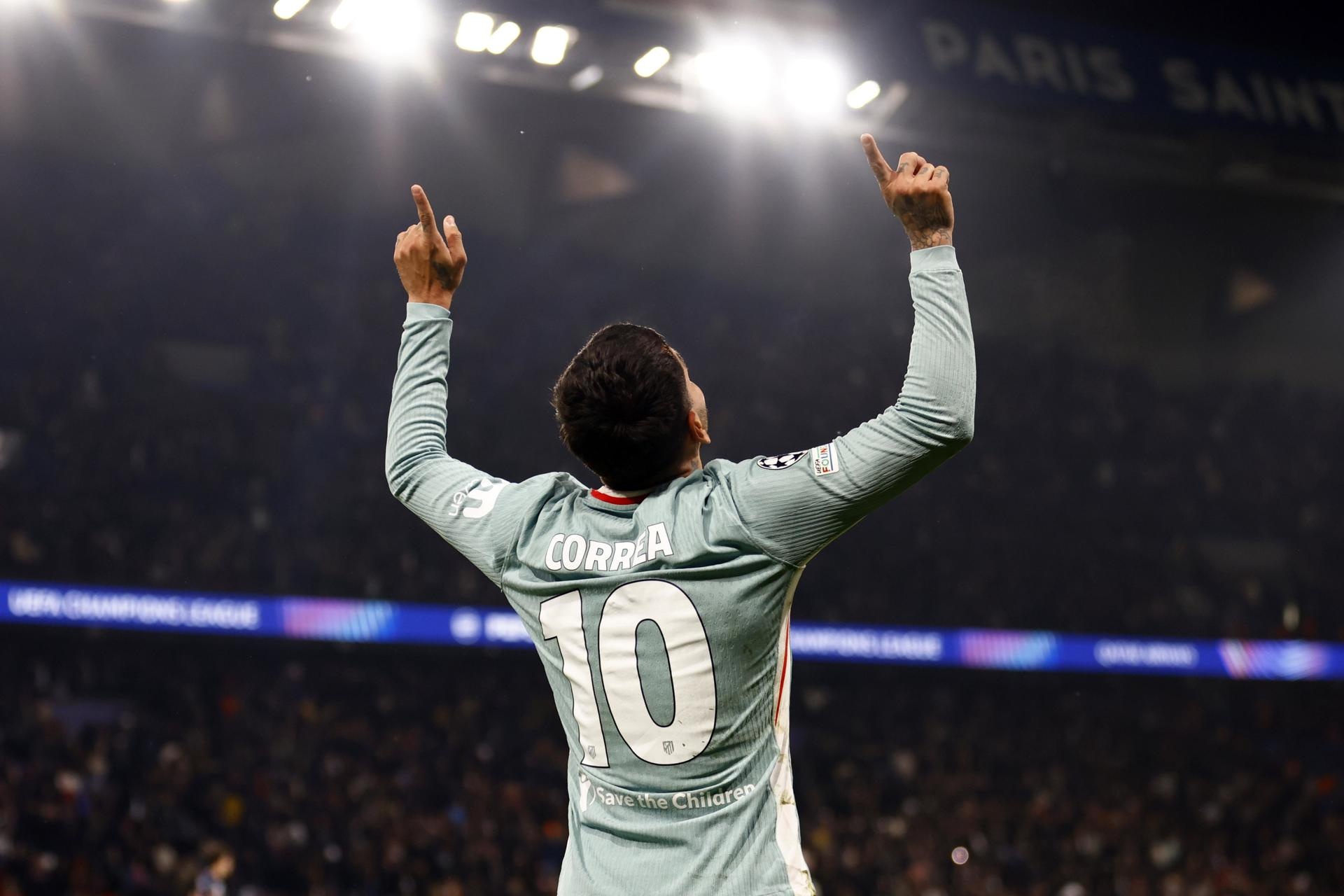 El Atlético venció por 1-2 al PSG. EFE