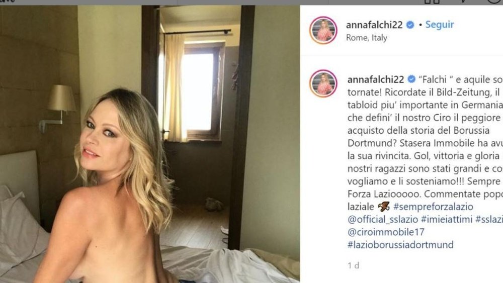 Anna Falchi acudió a las redes para celebrar la venganza de Immobile. Instagram/annafalchi22