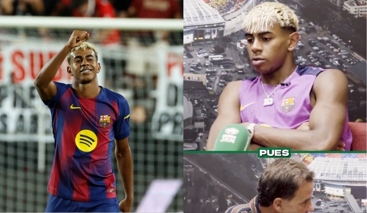 Lamine se mostró ambicioso con respecto al Balón de Oro. EFE/jrdelamorena