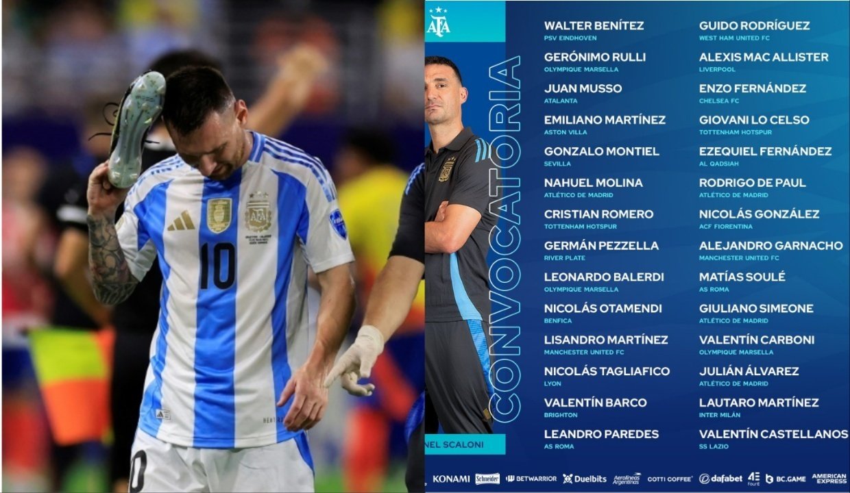 Esta es la convocatoria de argentina para las eliminatorias de septiembre. EFE/Argentina