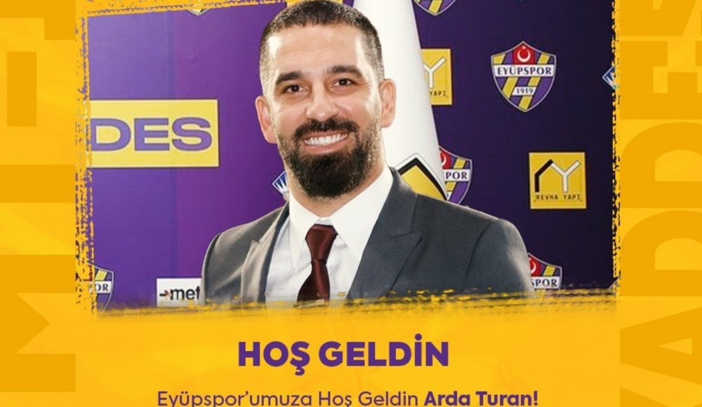 Arda Turan va entraîner son premier club en Turquie. Twitter/eyupsporkulubu