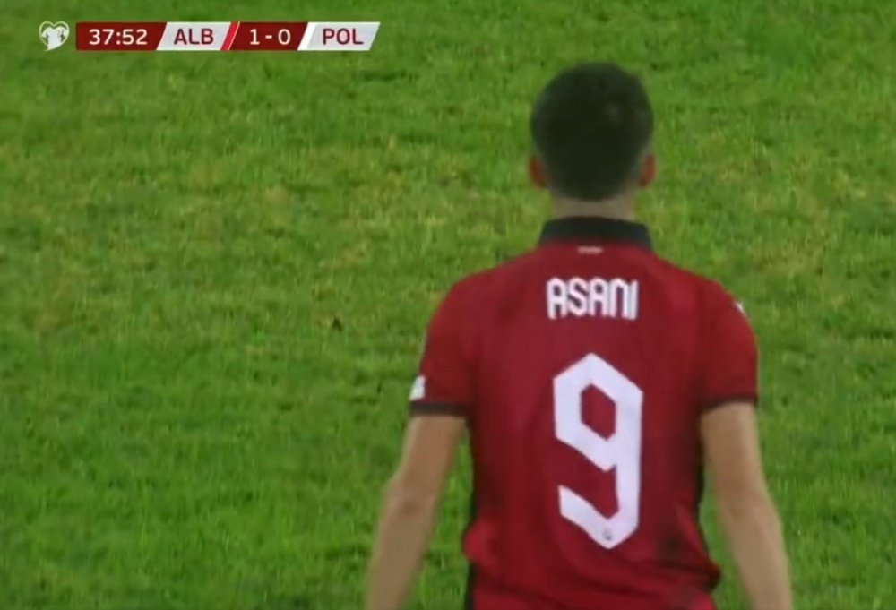 Albania venció por 2-0 a Polonia.  Captura/UEFATV