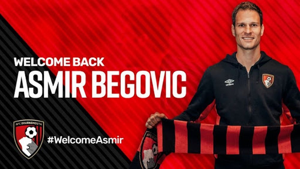Imagen de Asmir Begovic como nuevo jugador del Bournemouth. AFP