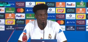 Tchouaméni a analysé le match de Ligue des champions contre l'Olympique de Marseille. Captura/RealMadridTV