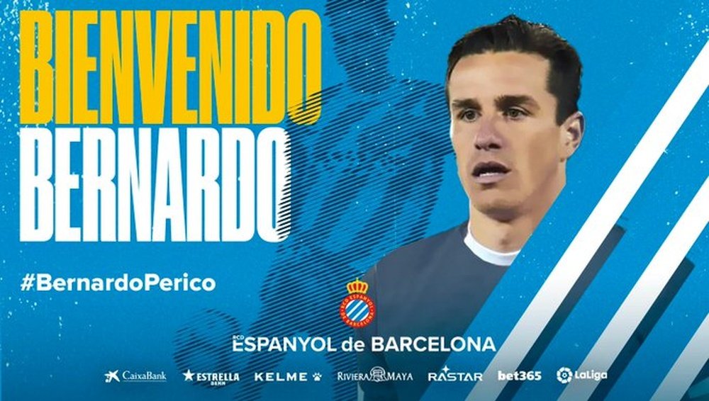 L'Espanyol a annoncé le transfert de Bernardo. Twitter/RCDEspanyol