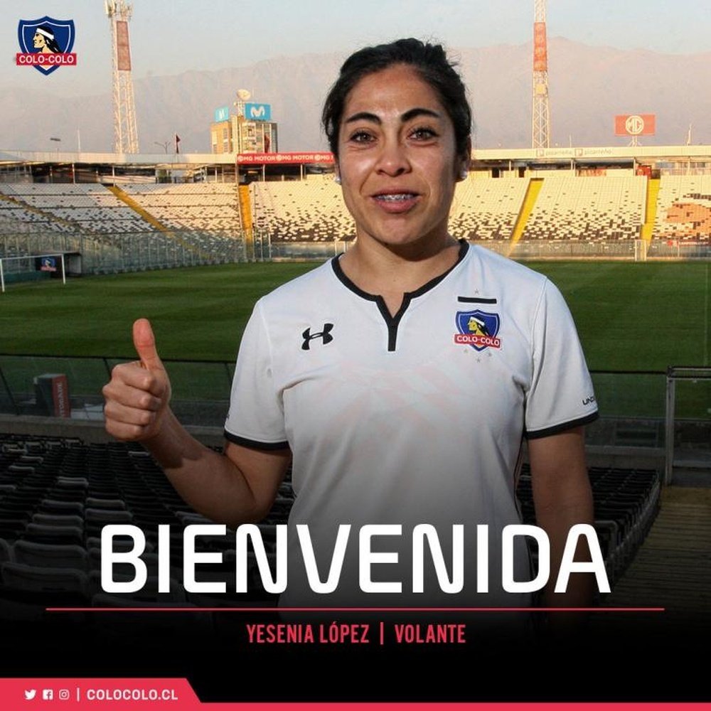 Yesenia López regresa a su país. ColoColo