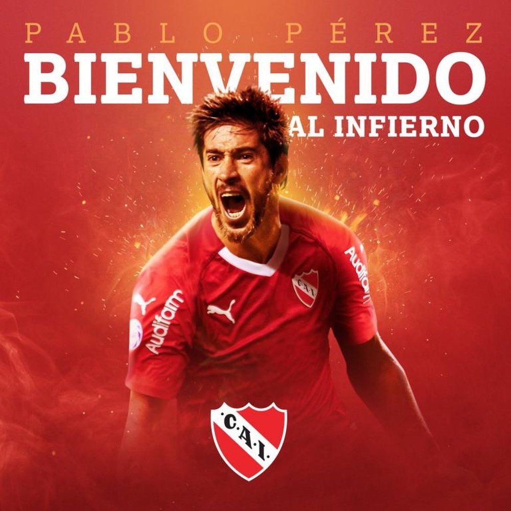 Llega cedido con opción de compra. Twitter/Independiente