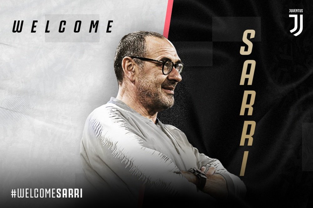 Maurizio Sarri é o novo técnico da Juventus. JuventusFC