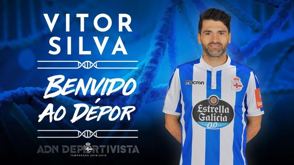 Vítor Silva llega al Dépor hasta final de temporada. Twitter/RCDeportivo