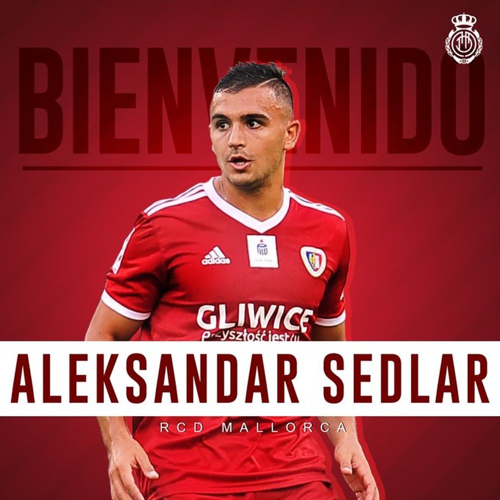 Sedlar, nuevo jugador del Mallorca. Twitter/RCDMallorca