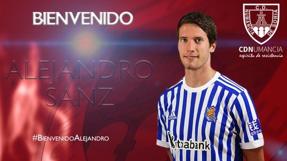 Alejandro Sanz ha firmado hasta junio de 2019. Numancia