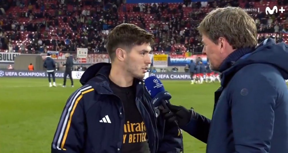 Brahim analisou a vitória contra o RB Leipzig. Captura/MovistarLigadeCampeones