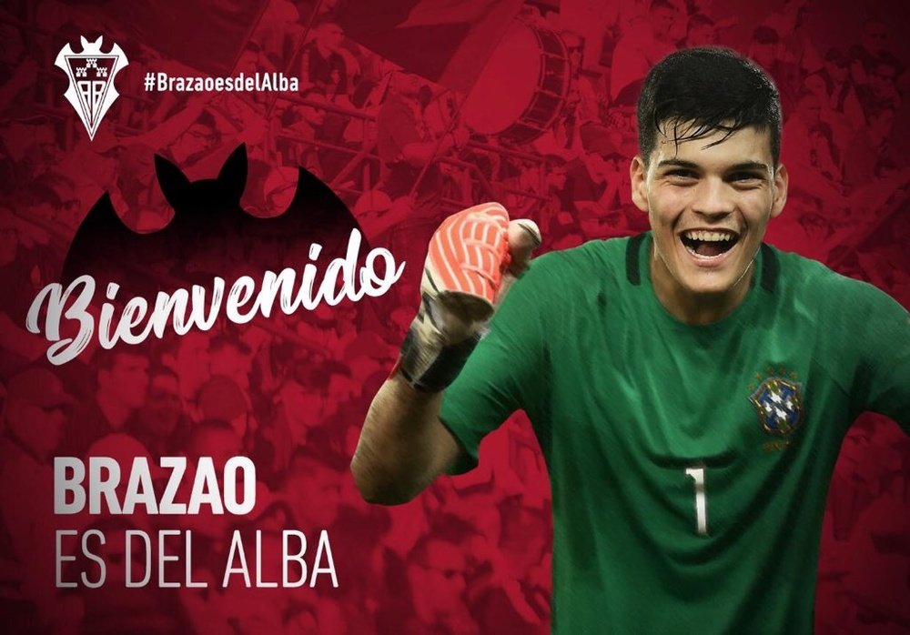 Brazao llega cedido al Albacete. Twitter/AlbaceteBPSAD