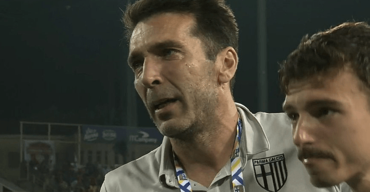 Las lágrimas de Buffon tras el ascenso frustrado a la Serie A