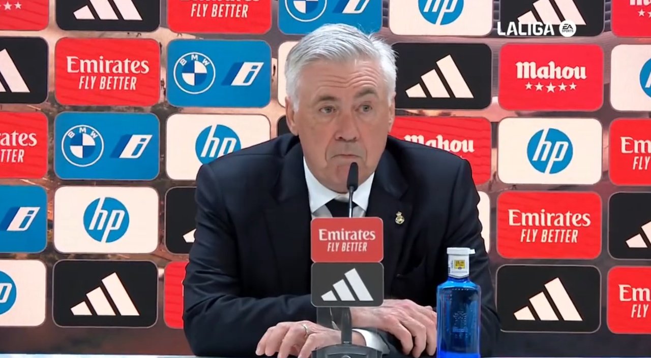Ancelotti is living his last days as Real Madrid coach. Screenshot/LaLiga