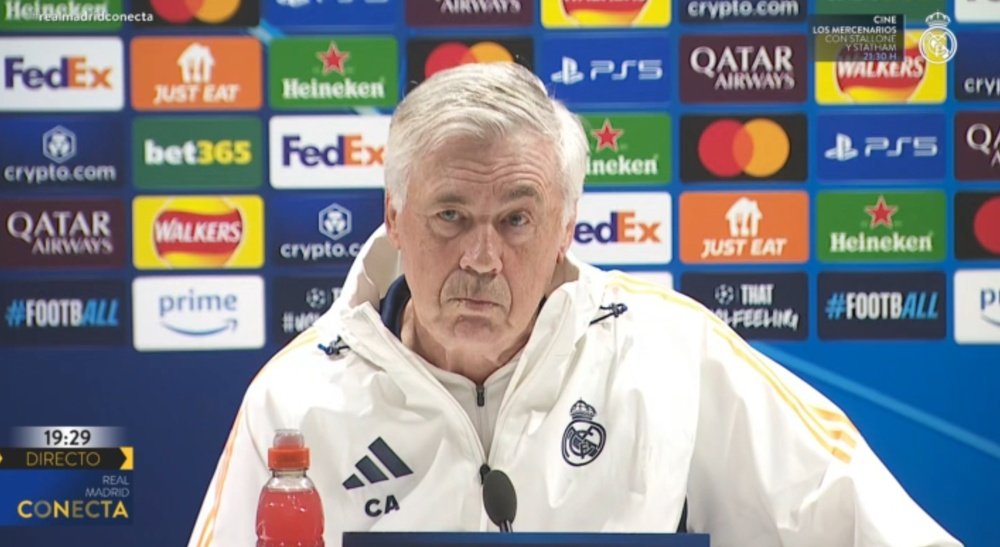 Ancelotti analizó el partido ante el Arsenal. Captura/RealMadridTV