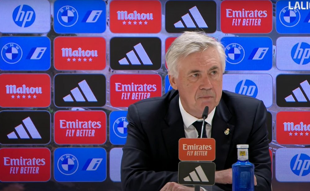 Ancelotti did not want to comment on the penalty controversy. Youtube/LaLiga