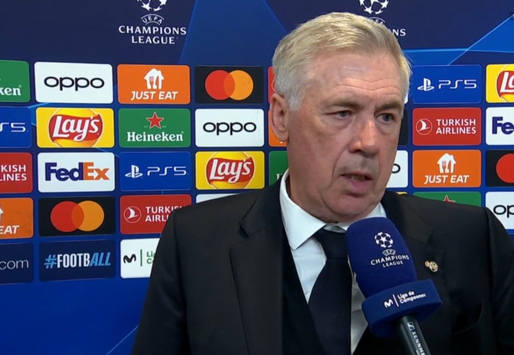 Ancelotti was positive despite drawing against Manchester City. Screenshot/MovistarLigadeCampeones