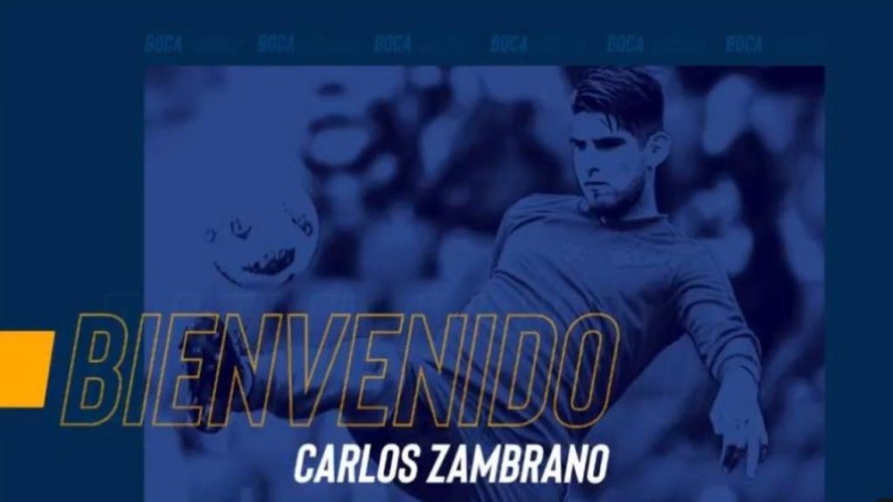 Zambrano, nuevo jugador de Boca Juniors. Twitter/BocaJrsOficial
