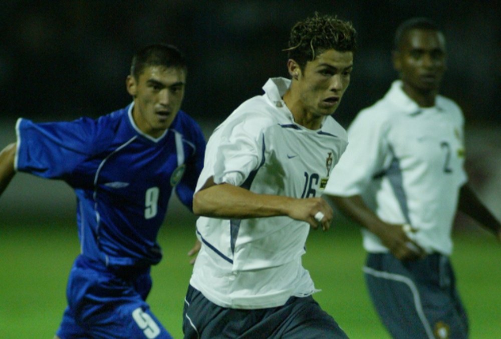 Imagen de Cristiano, en su debut con la Selección de Portugal ante Kazajistán. SeleçaoPortugal