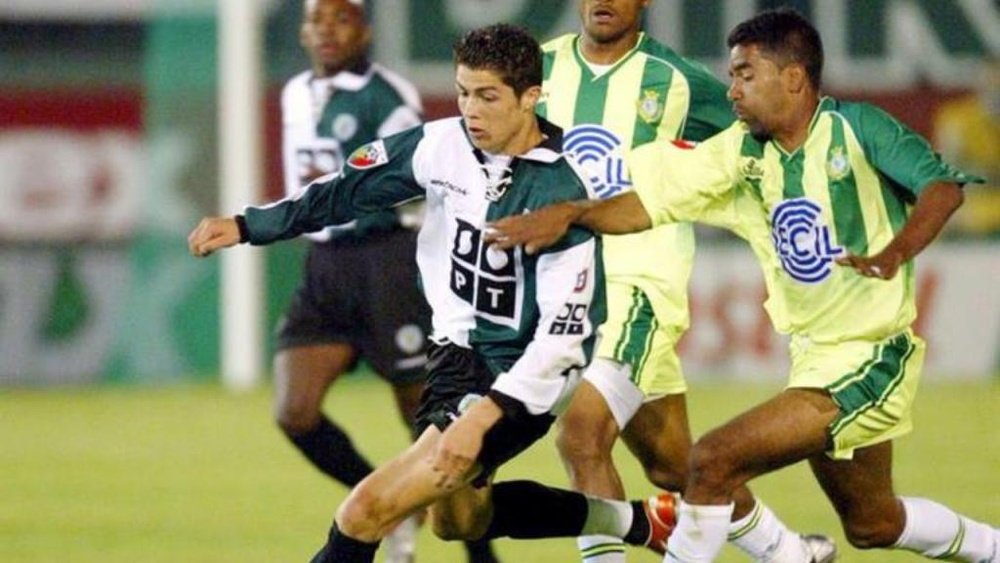 Imagen de Cristiano Ronaldo em uma partida com o Sporting de Portugal. EFE
