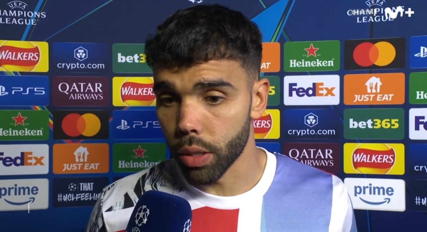 Raya congradulated Donnarumma on his performance against Arsenal. Screenshot/Movistar+