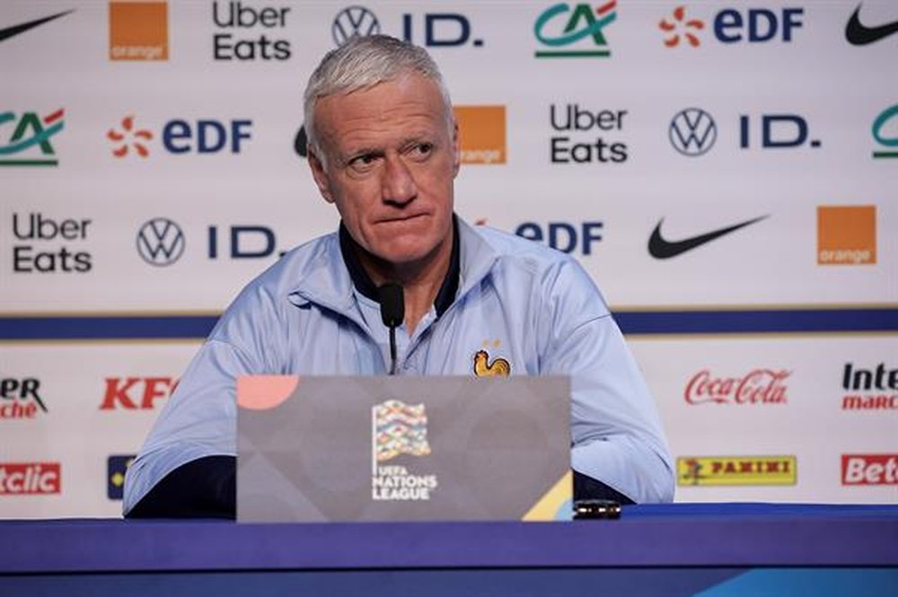 Didier Deschamps was frustrated during his press conference on Wednesday. EFE