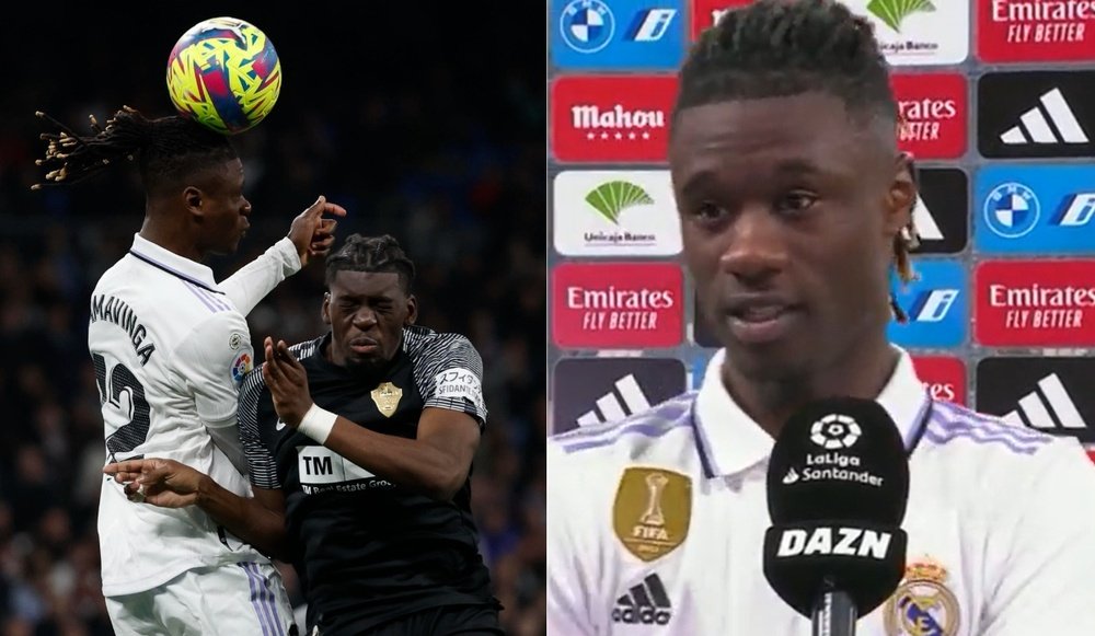 Camavinga spoke after Real Madrid beat Elche. EFE/Screenshot/DAZN