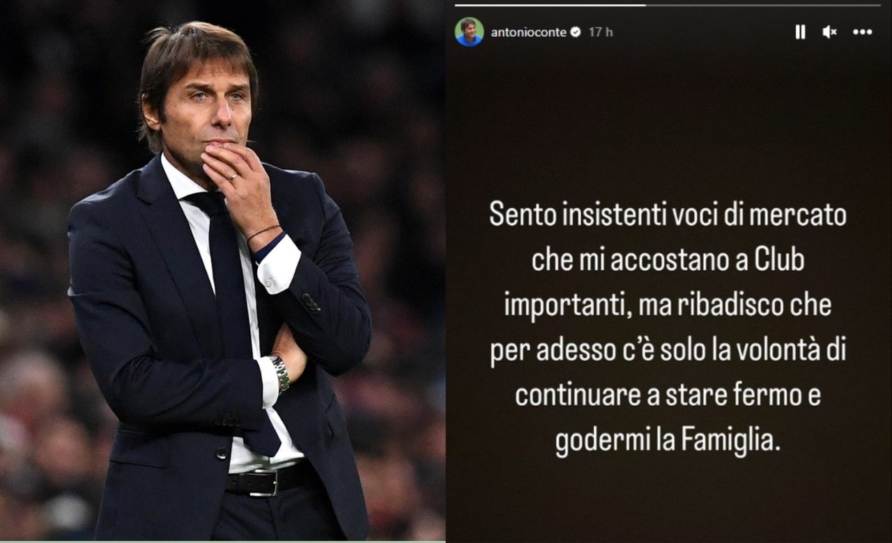 Antonio Conte 'pasa' del Nápoles. EFE-Captura/Instagram/antonioconte