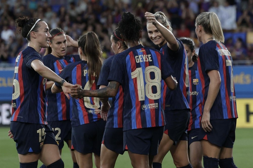 Geyse Ferreira festeja uno de sus goles. EFE