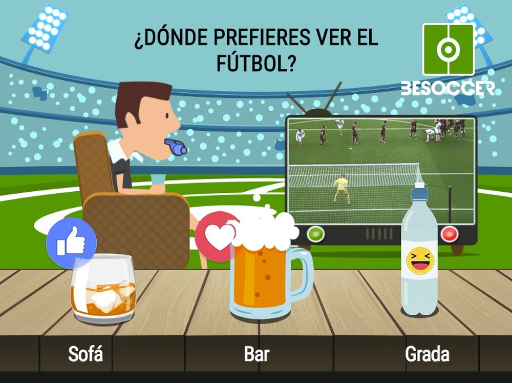¿Sofá, bar o grada? ¿Dónde prefieres seguir el fútbol? BeSoccer