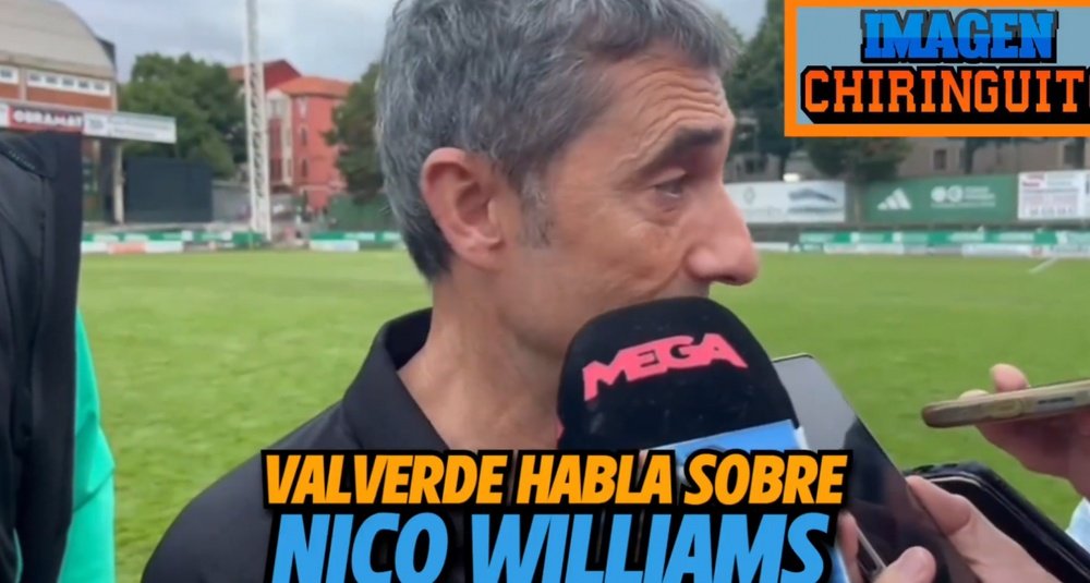 Ernesto Valverde habló sobe Nico Williams. Captura/ElChiringuito