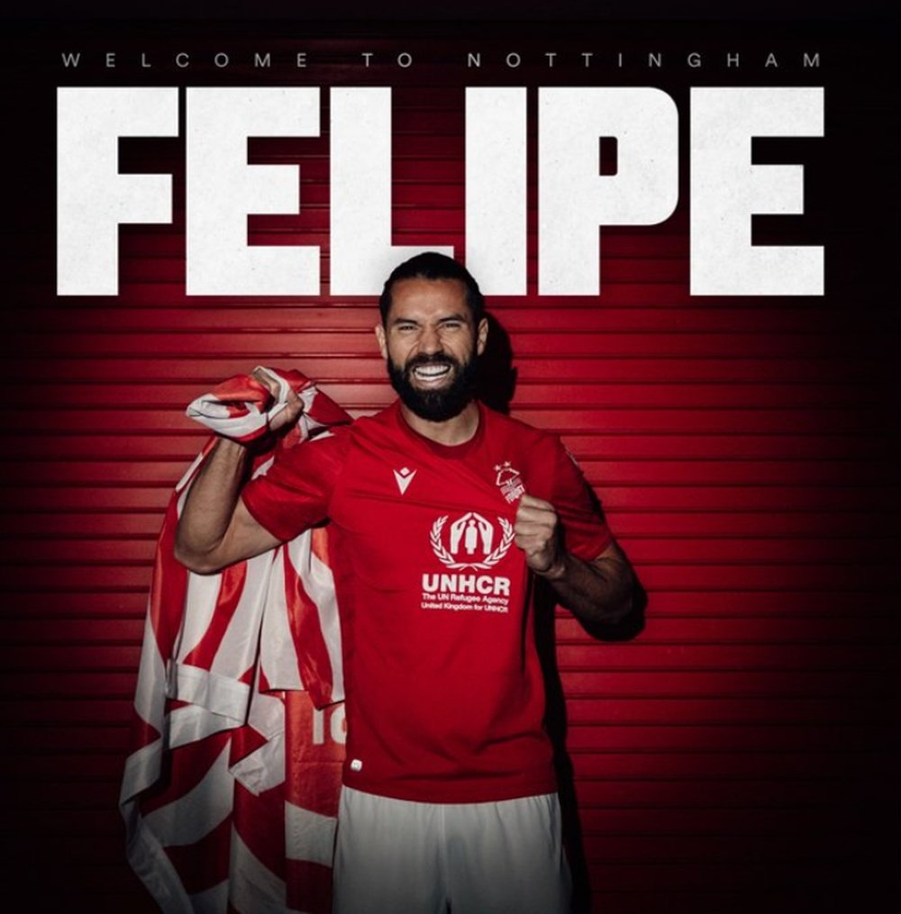 Felipe assina com o Nottingham Forest. Captura/Twitter/FootballDaily