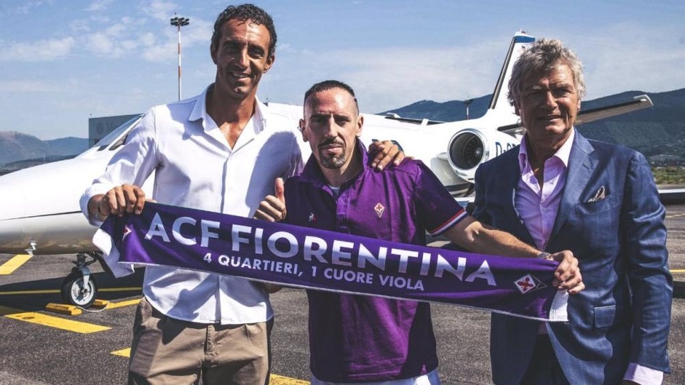 Ribéry, novo jogador da Fiorentina. Twitter/acffiorentina
