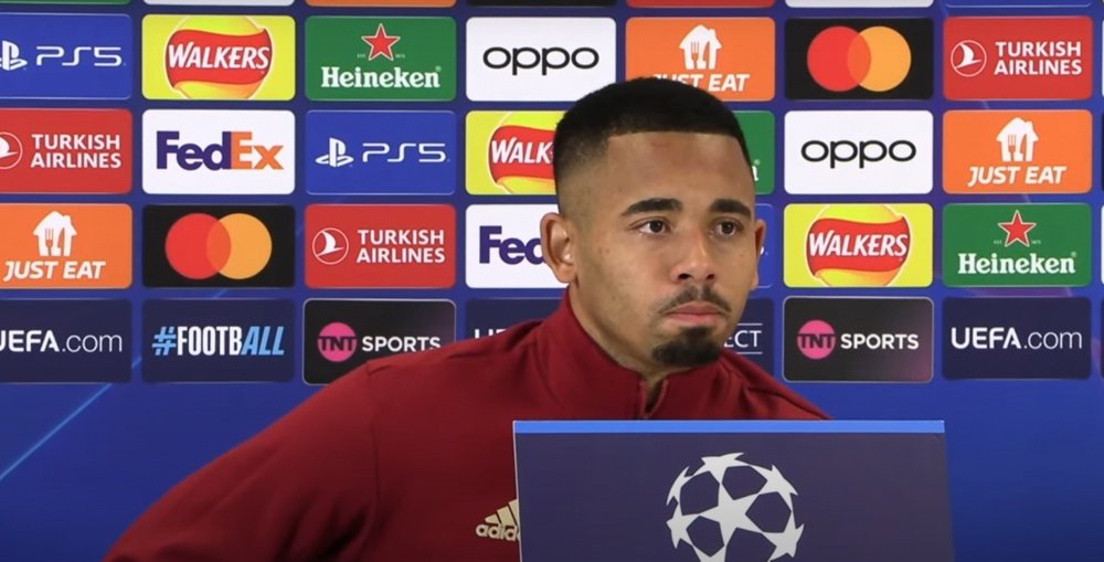 Gabriel Jesus analysed the match against Bayern. Screenshot/HaytersTV