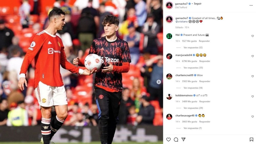 Garnachó abrió el debate sobre el mejor jugador del mundo. Instagram/garnacho7