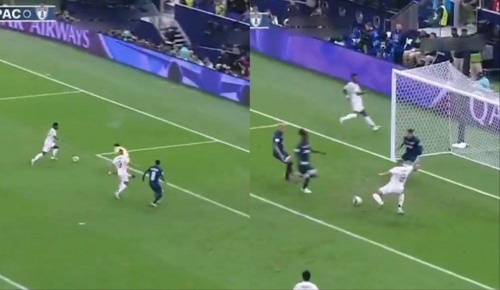 Vini trouxe o samba e chamou Mbappé para dançar. Captura/Telecinco