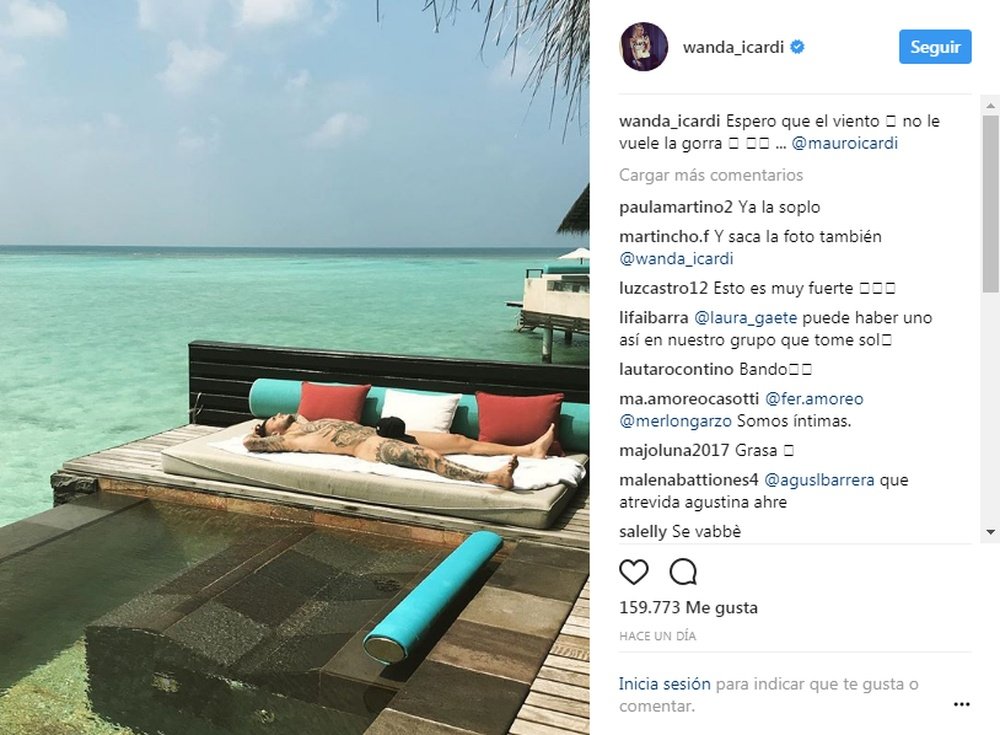 Esta foto de Icardi ya se ha vuelto viral. Instagram/Wanda_Icardi