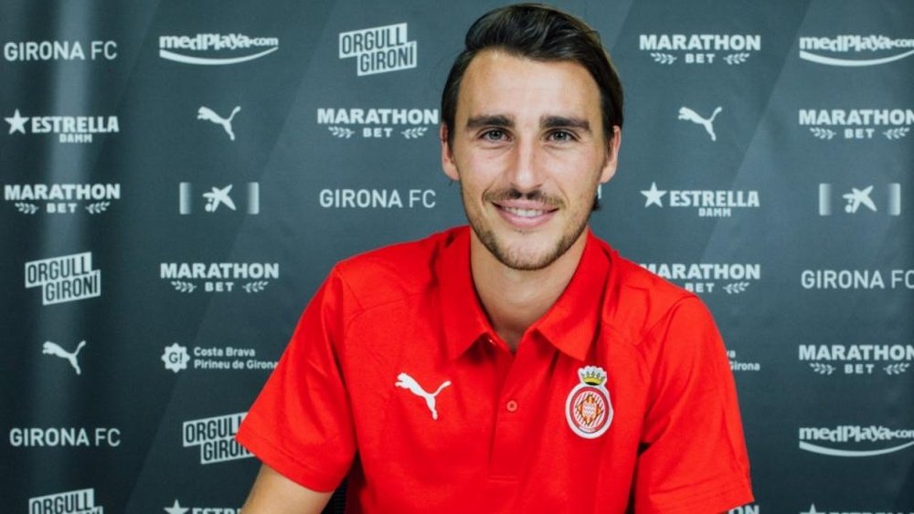 Ignasi Miquel está llevando el confinamiento sin problemas. Twitter/GironaFC