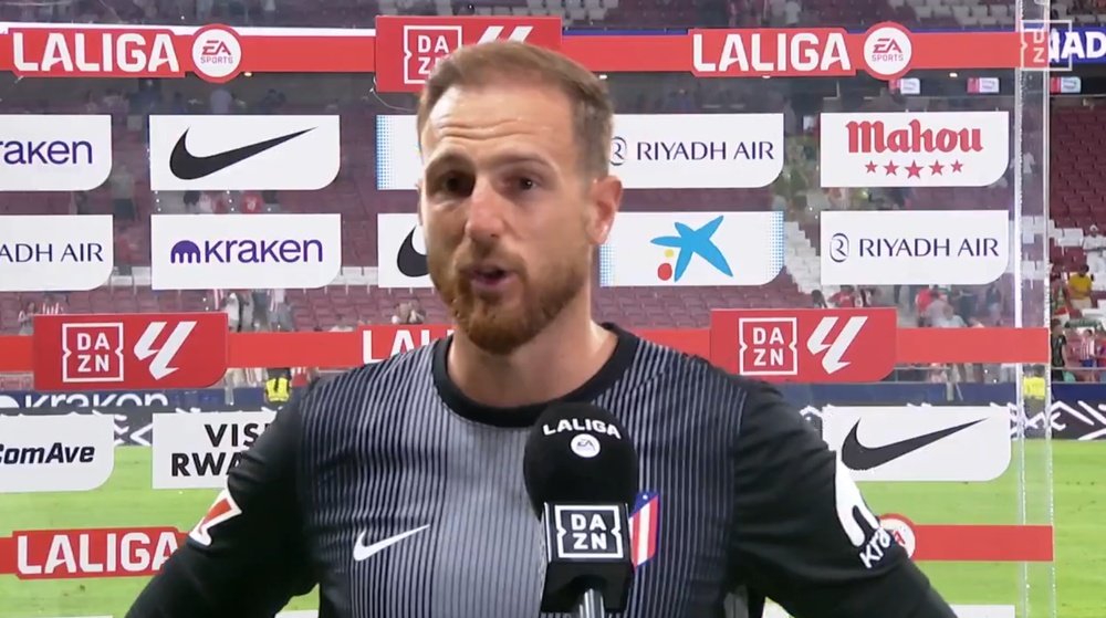 Oblak se mostró autocrítico tras el empate ante el Elche. Captura/DAZN