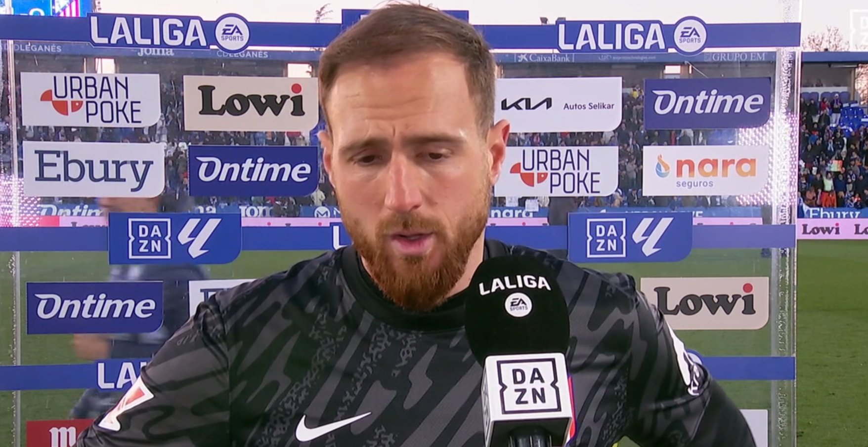 Oblak valoró la derrota ante el Leganés. Captura/DAZN