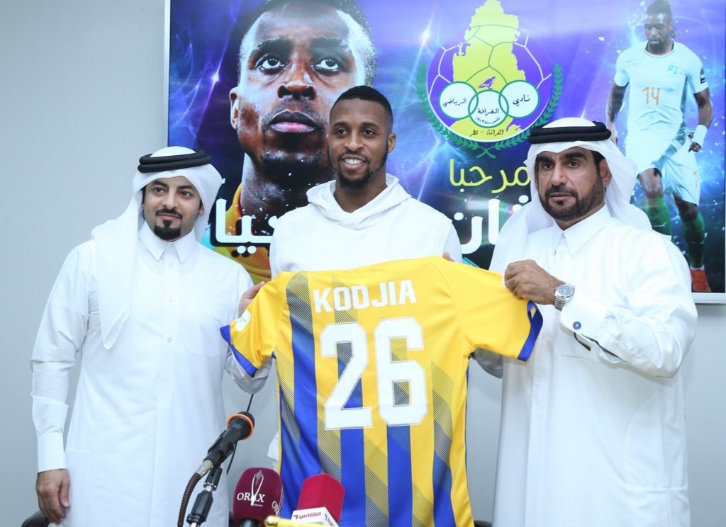 Kodjia firma por dos temporadas y media. Twitter/ALGHARAFACLUB