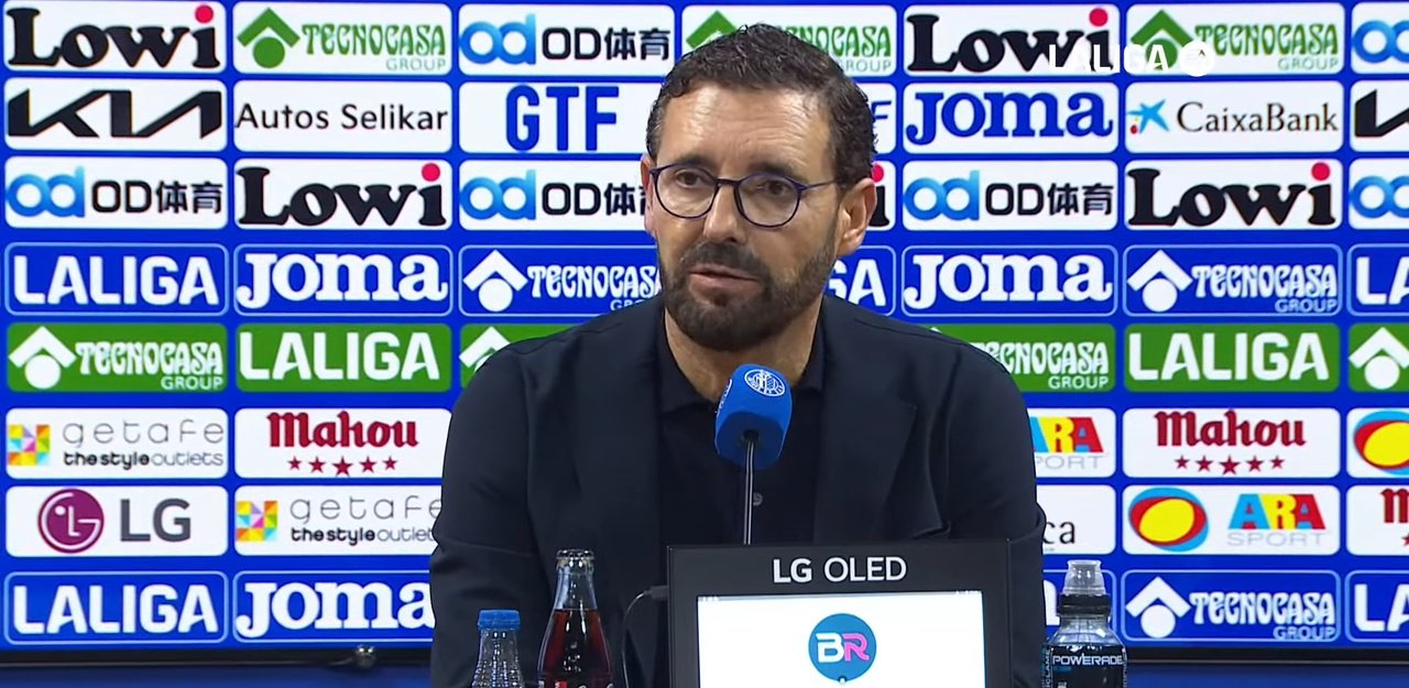 Bordalás analizó la victoria ante el Atlético. Captura/DAZN